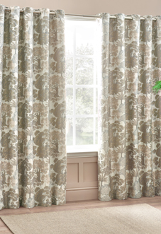 Woodlands Eyelet, Natural - Ready Made Curtains